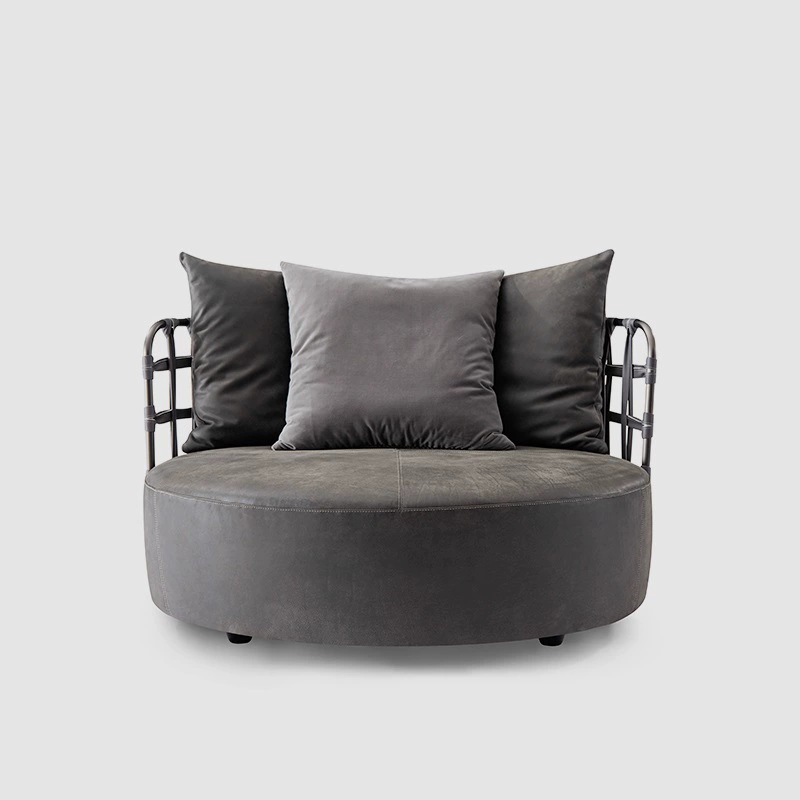 Italiano muy simple sofá silla sala de estar dormitorio diseñador silla de relajación silla de viento tranquilo sofá perezoso individual