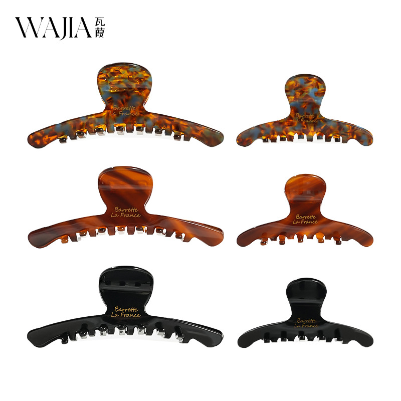 Wjia French High-End Hair Clip Korean France Acetic Acid Hair Clip Shark Clip Half Clip Princess Head Girl