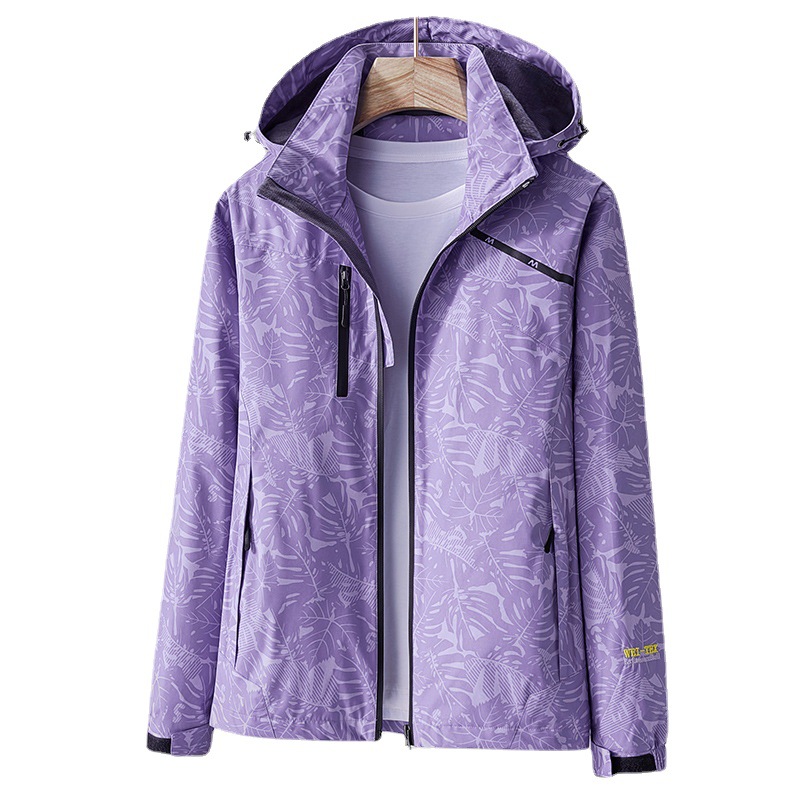 Primavera 2022 chaqueta de pareja de camuflaje de hoja de arce delgada chaqueta de cáscara suave de una sola capa para hombres y mujeres ropa deportiva al aire libre al por mayor image 6