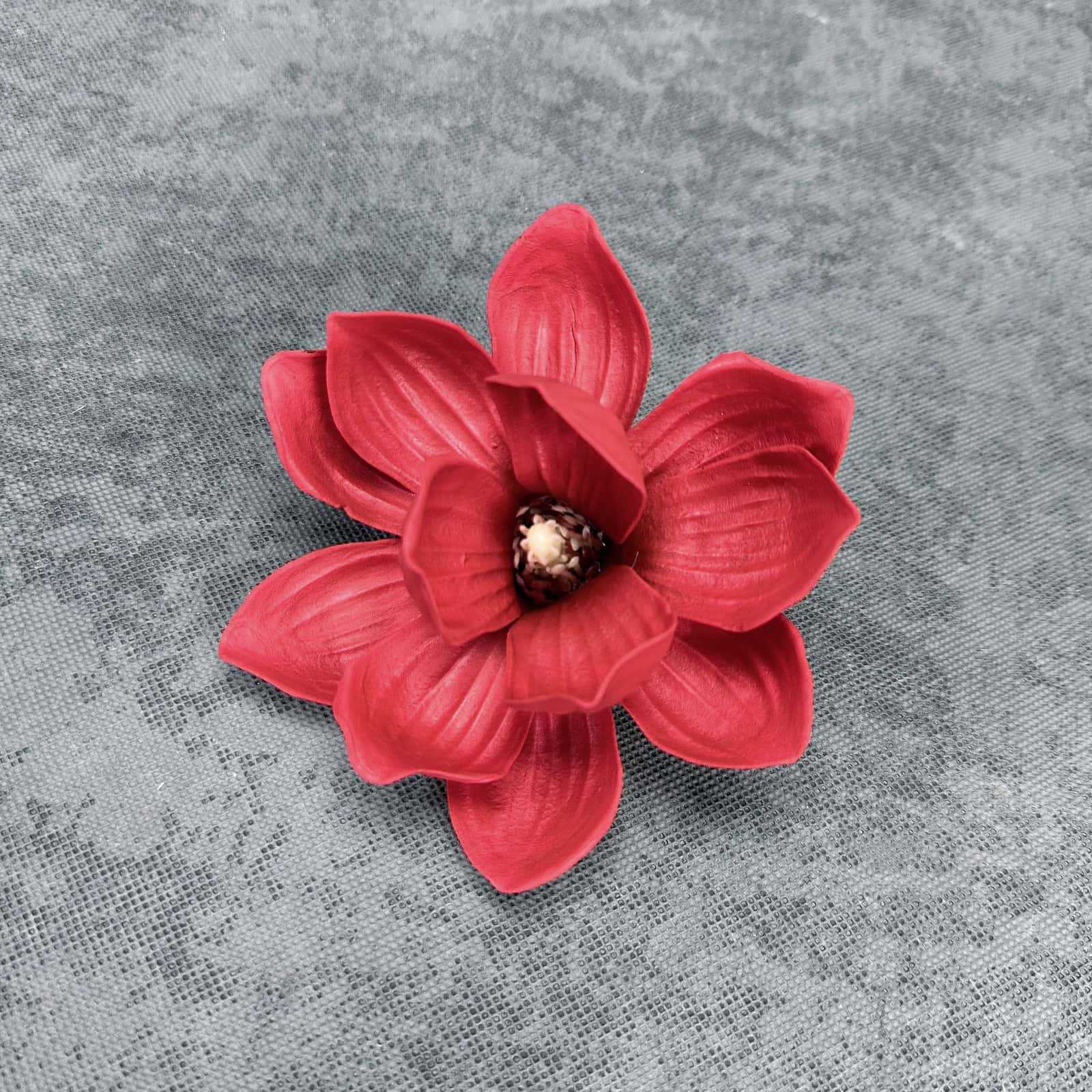 Flor de simulación transfronteriza EVA cabeza de magnolia 13cm tacto tocado kapok decoración decoración decoración flor falsa al por mayor