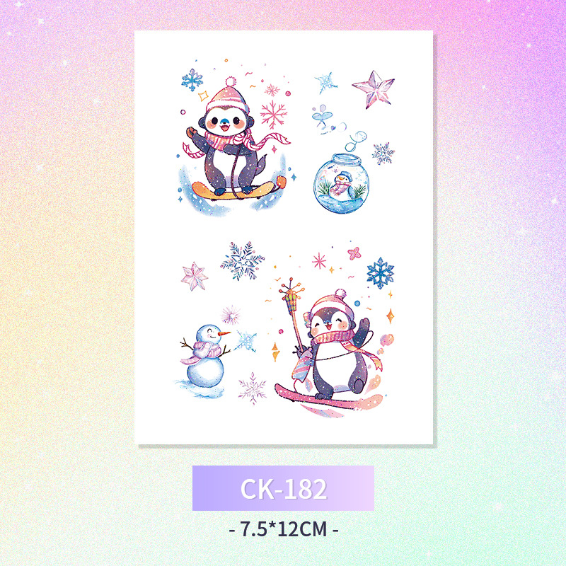 Glitter mariposa cara pegatinas tatuaje pegatinas hadas lavable impermeable de larga duración lindo unicornio ciervo Luna Estrella Planeta