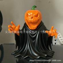 Pumpkin Ghost南瓜幽灵 南瓜头鬼魂万圣节装饰家居树脂摆件