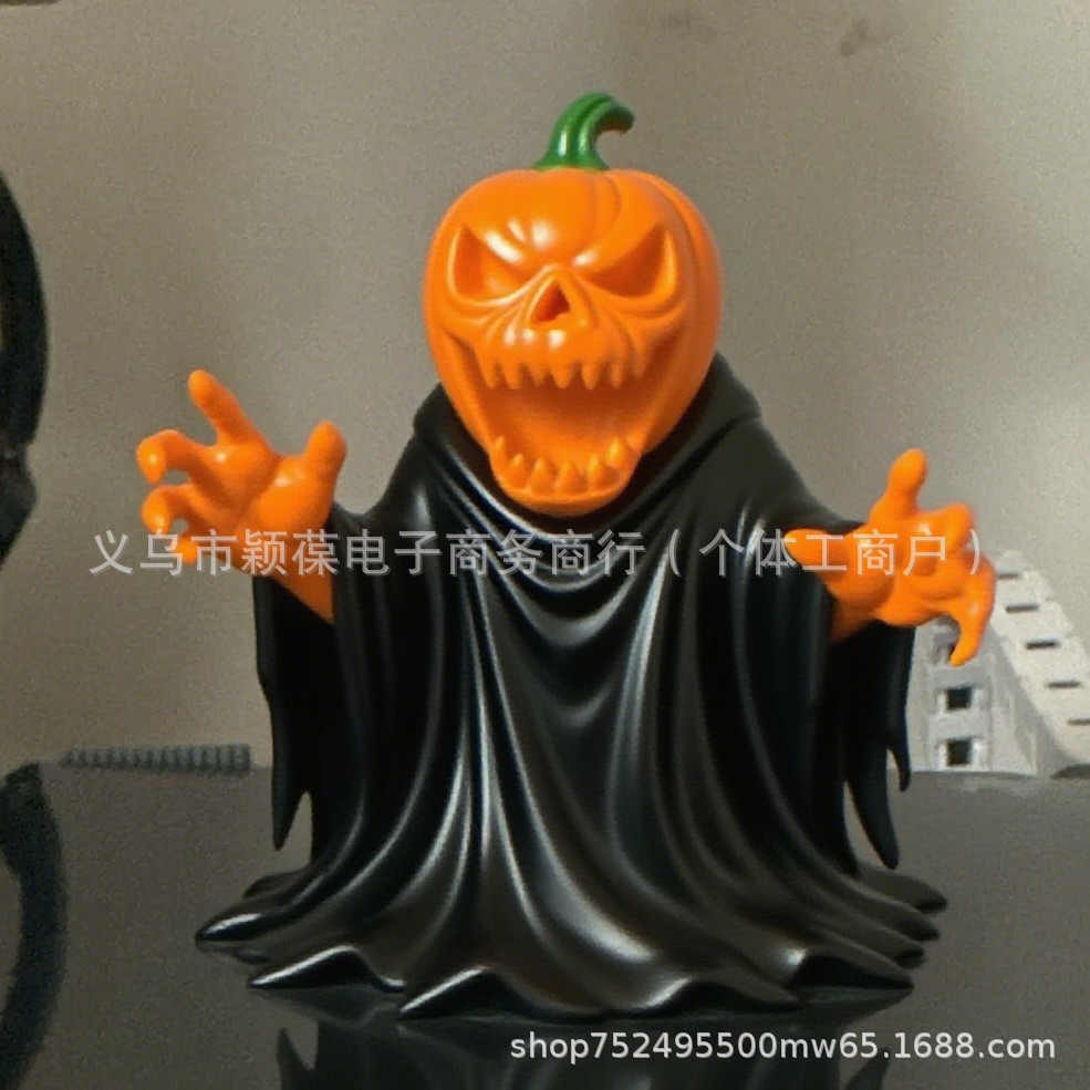 Pumpkin Ghost南瓜幽灵 南瓜头鬼魂万圣节装饰家居树脂摆件