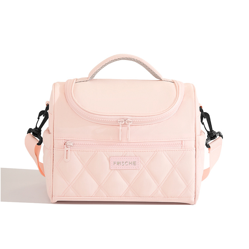 Nueva bolsa de almuerzo portátil de oficina bolsa de almuerzo de estudiantes bolsa de aislamiento térmico al aire libre bolsa de hielo de cubierta curva