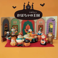 ハロウィンオーナメント ZAKKA 和風猫トレンドフィギュアギフト DIY 手作り装飾樹脂工芸品猫オーナメント