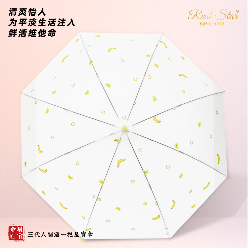 临时下雨出行雨伞21寸透明伞便宜地摊自动伞货源水果伞