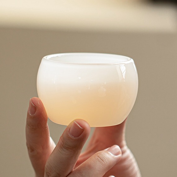 Simple Ice-seed Glass Cup Household Supplies Tea Cup Anti-scalding Heat-resistant Master Cup Jade Kung Fu Tea Set Tea Cup