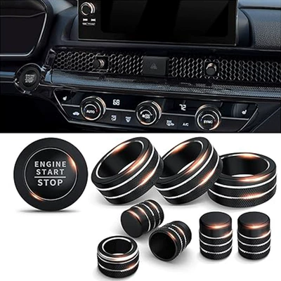 Other Automotive Interior Supplies Civic air conditioning knob ring - section-b-air-conditioning-outlet-navigation-start-black-10-piece-set