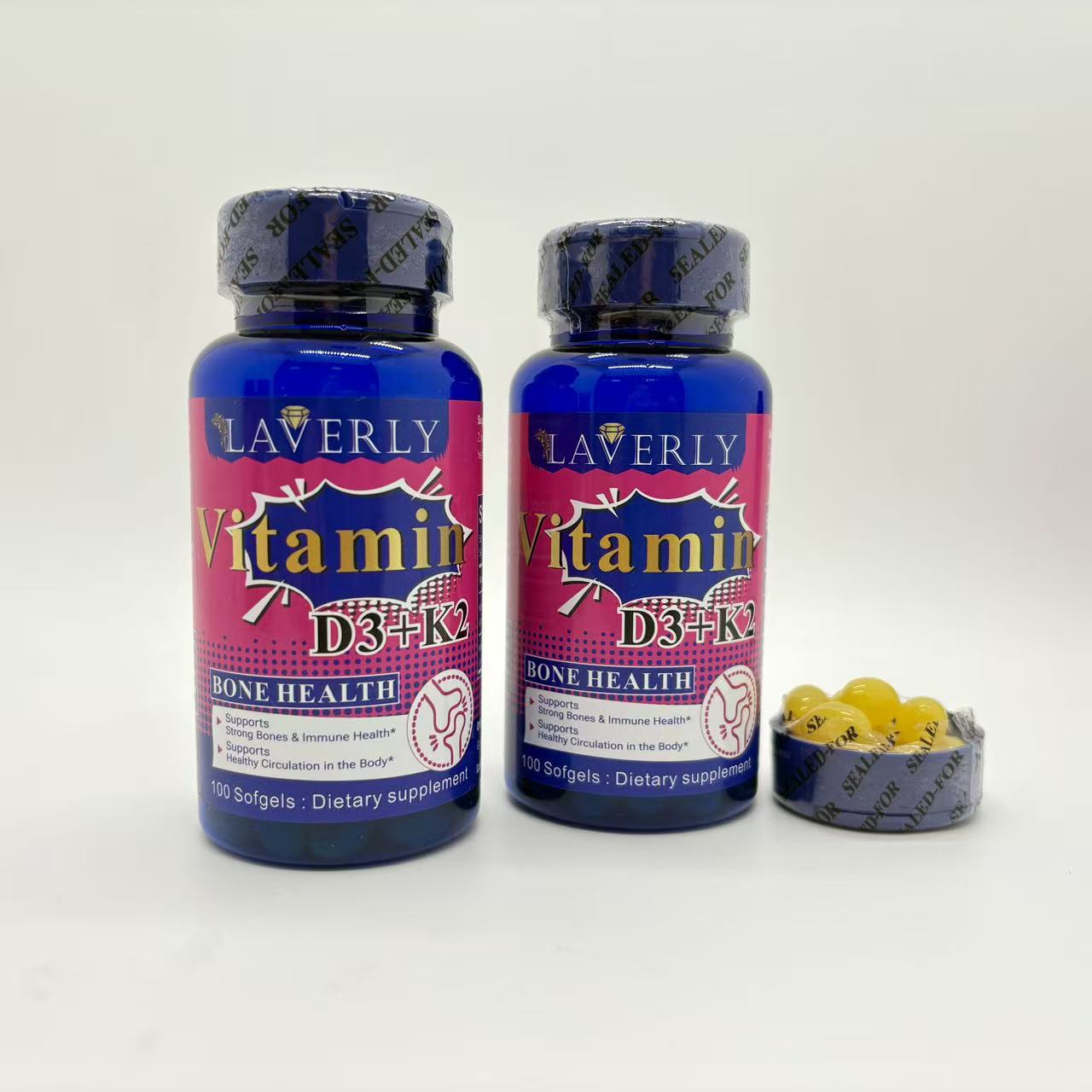 Laverly Vitamin D3+K2 Joint Care Ordinary Dietary Nutritional Oral Agent Soft Capsule Calcium Supplement