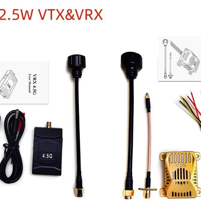 4.5G 4.6G 2.5W VTX模拟图传 FPV穿越机16CH发射器 接收模块