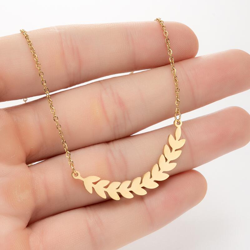 Fashion Leaf Stainless Steel Plating Necklace 1 Piece