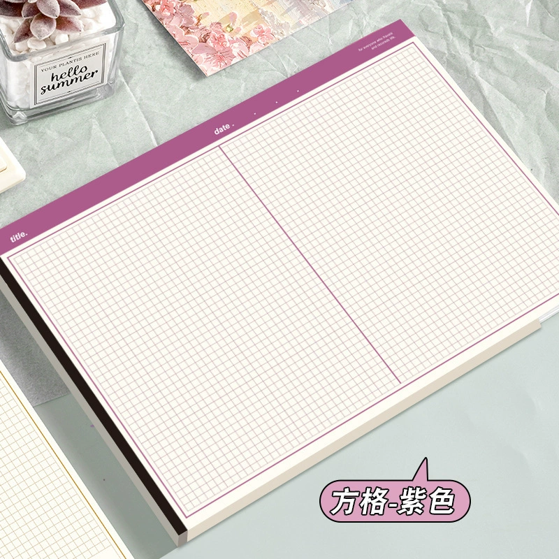 B5 horizontal version Maillard's paper mixed and match Korean double-column sticky note book high-quality diary student notebook