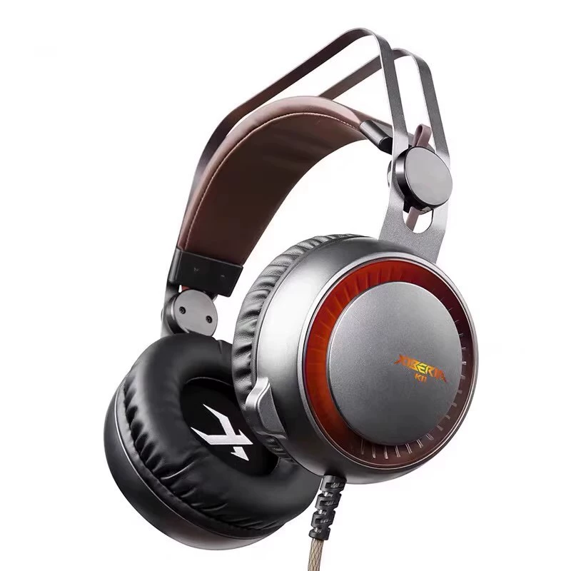 Наушники игровой гарнитуры для компьютера в стиле кибер-кафе с подсветкой C3U Head - носимые, 7.1 эффект звука, CF