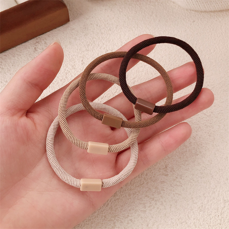 Simple sin marcas de cabello simple cabello corda de cabello corda de cabello anillo de cabello de cola de caballo elástico no lesiones de cabello tocado