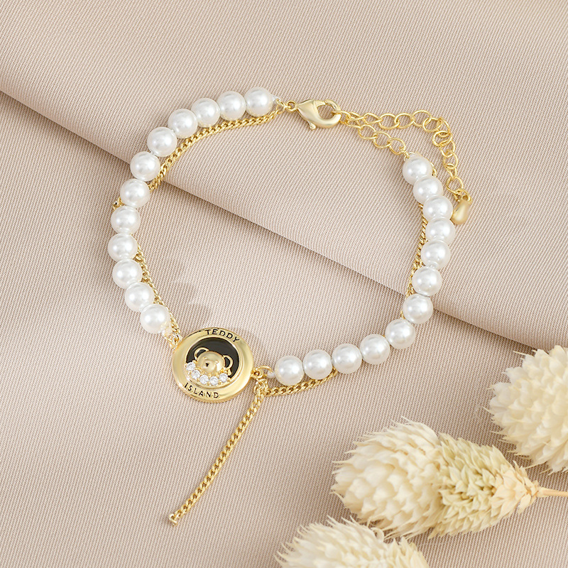 Fashion Bear Copper Beaded Bracelets 1 Piece