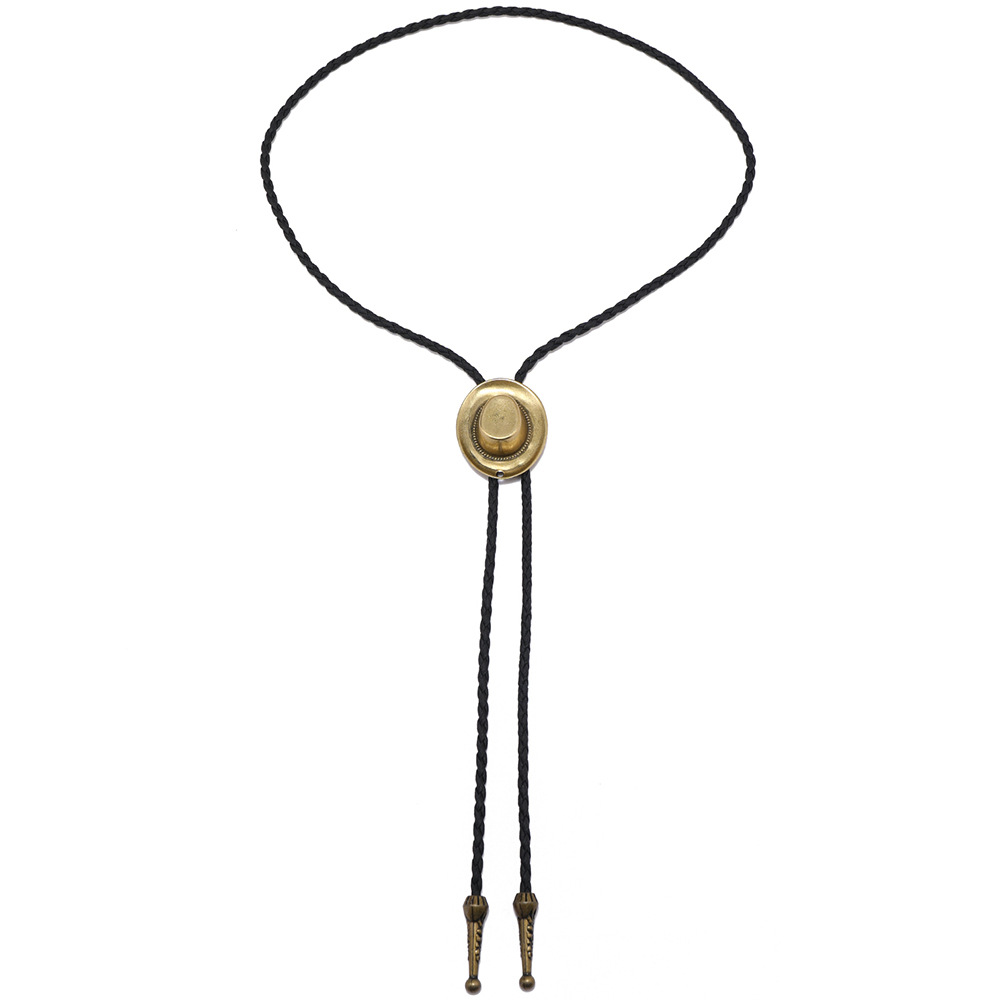 30g Weight Zinc Alloy Pendant Material Necklace Classification Leather Rope Chain Material 1 Piece Quantity Casual Occasion rope, Zinc alloy Material hat Pattern Unisex Gender Retro, Punk Style Retro Punk Hat Rope Zinc Alloy Unisex Necklace 4