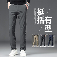 品牌新款战术休闲裤男秋冬款直筒百搭四面弹力厚款百搭男潮流长裤