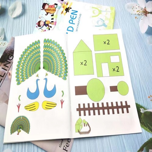 Manufacturer wholesale 3D printing pen book with 13 pictures, creative paper film 40 picture book, creative doodle template, drawing board