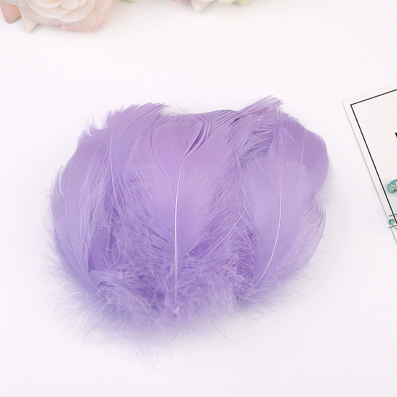 hand-made DIY красочные перья гуси, маленькие плавающие перья, декоративные элементы одежды, свадьба, бобо шар заполнение