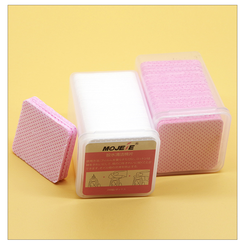 New eyelash extension glue cleaning cotton pads, nail and eyelash extension tools, nail removal wipes, glue bottle mouth cleaning cloths undefined
