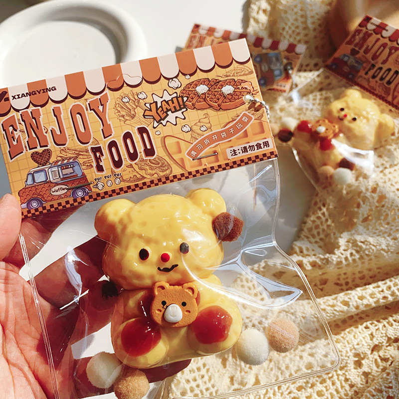 Bonito oso de mantequilla pellizco juguete descompresión artefacto de descompresión pellizco pellizco