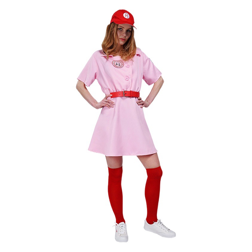 Traje de uniforme de béisbol rosa de niña adulta ropa deportiva casual disfraces ropa de rol image 1