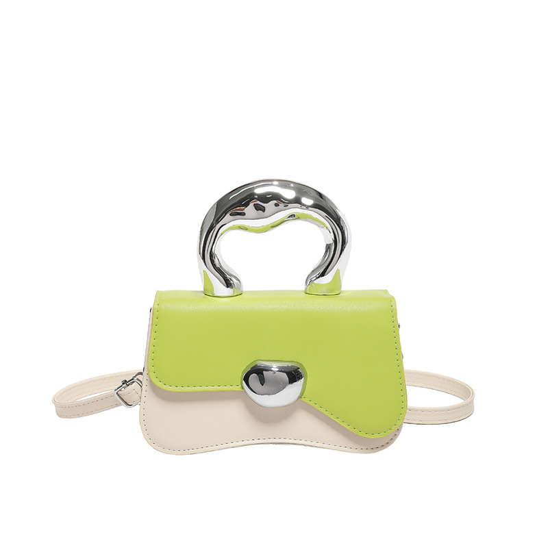 Color de empalme de caramelo 2024 verano nuevo estilo de moda simple ocio estilo extranjero bolso de hombro inclinado bolso de mujer