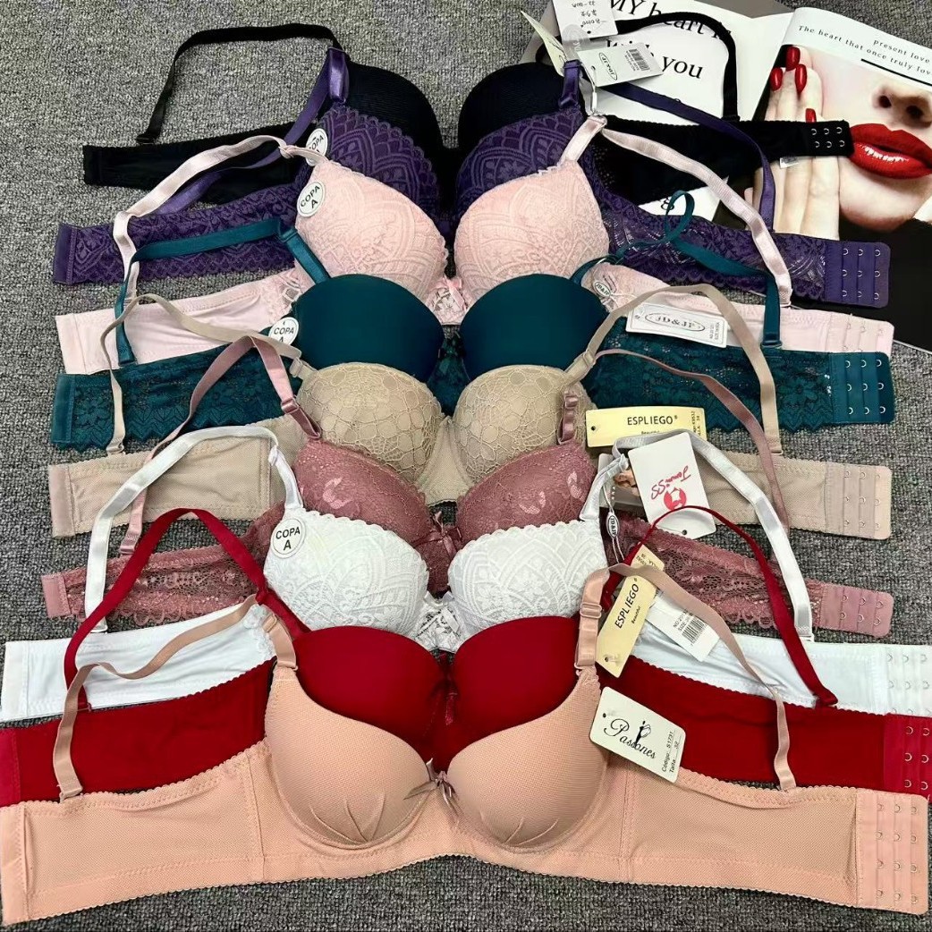 stock de bajo precio de alta calidad mezcla ropa interior damas pechos pequeños se reúnen puro deseo no vacío taza de brassiere para estudiantes de niñas