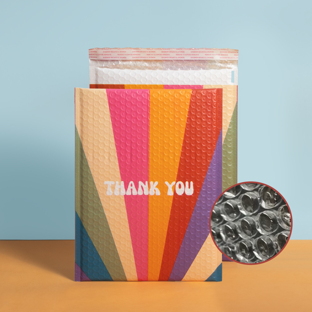 Bolsa de burbujas de película coextrudida personalizada pequeña impresión de logotipo de lotes bolsas de burbujas antichoque engrosado bolsa expreso personalizada
