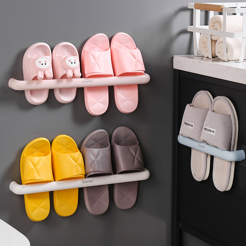 Bathroom Shoe Rack Storage Rack Wall-mounted Wall-mounted Toilet Shoe Storage Artifact Toilet Punch-free Slipper Rack
