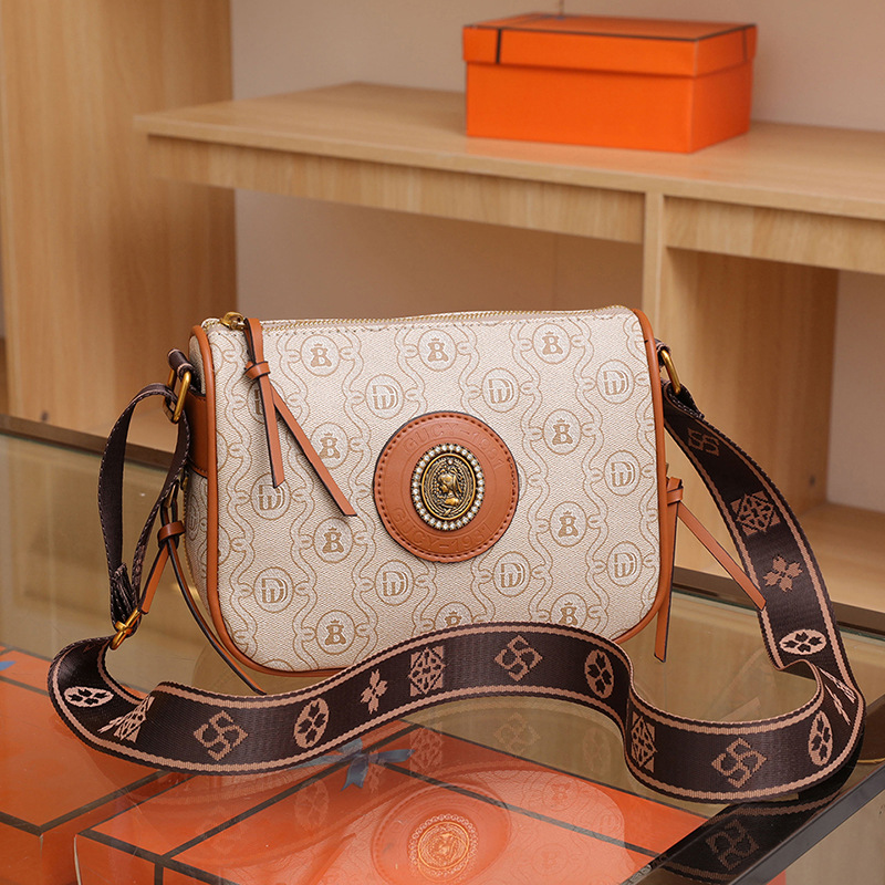 Shoulder Bag for Women New Top Quality Antique Printed Wide Shoulder Strap Small Square Bag Multifunctional Fashion Classic Crossbody Bag_voghion.com