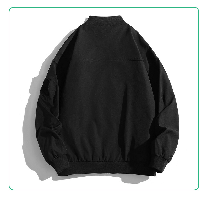 Men's Bomber Jacket American Flight Style Casual Streetwear Top_voghion.com