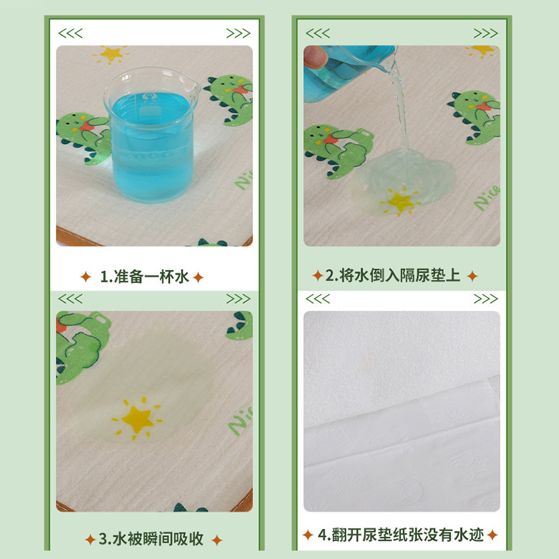 ベビー純綿ガーゼおむつパッド薄型防水大型通気性洗える漏れ防止マットレス月経おばさんパッド夏|undefined