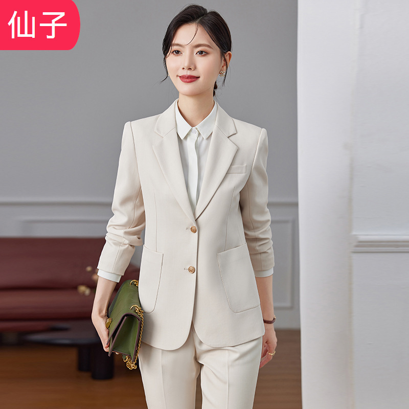 Casual Small Suit Jacket for Women Wholesale Autumn New Korean Version Internet Celebrity Slim Fit Versatile Suit Pants Suit Wholesale