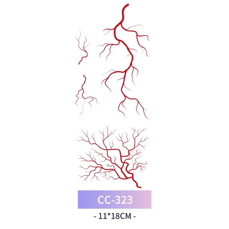 Transfronterizo en stock al por mayor de halloween colorido mariposa tatuaje pegatinas simulación sangrienta cicatriz pegatinas divertidas pegatinas impermeables