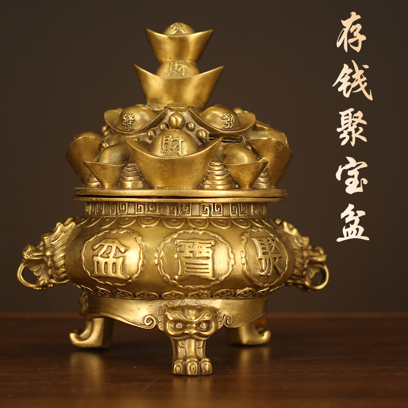 Manufactor wholesale brass Opening the cover brass Cornucopia Decoration Entrance Office a living room decorate Arts and Crafts