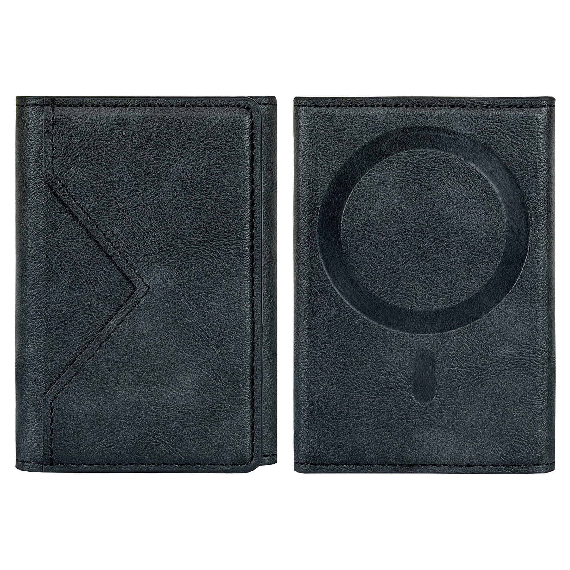 Adecuado para Apple iphone tarjetero con tres tapones magnéticos plegables súper magnéticos monedero con tarjetero