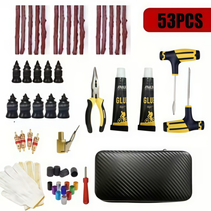 Vacuum Tire Quick Repair Tool Kit Ergonomic Handle Hardened Cutter Head