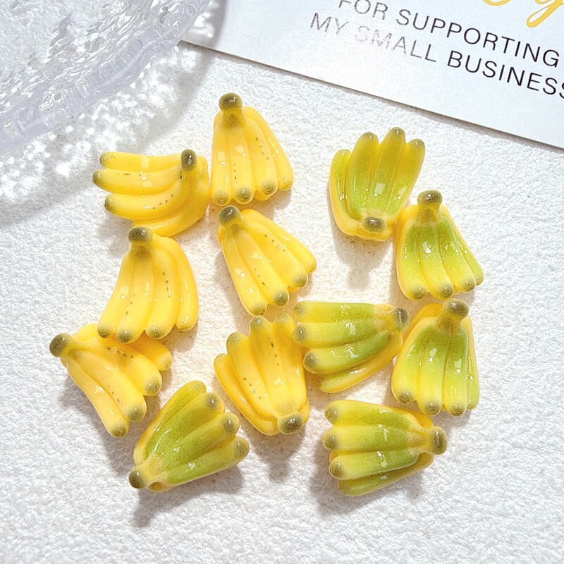 Miniature 3D Banana Food Toy DIY Craft Accessories Cream Glue Resin Shoe Charm Material Kit Miniature 3D Banana Food Toy DIY Craft Accessories Cream Glue Resin Shoe Charm Material Kit