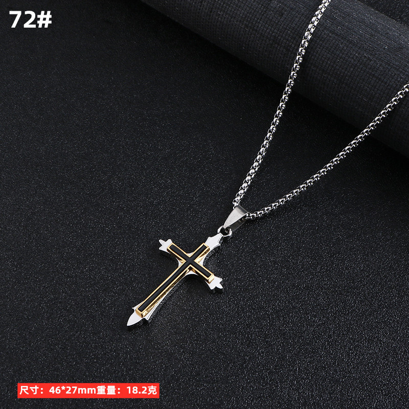 Hombres collar de titanio joyería acero aleación personalizada colgante ins hip hop calle suéter largo cadena accesorios colgantes