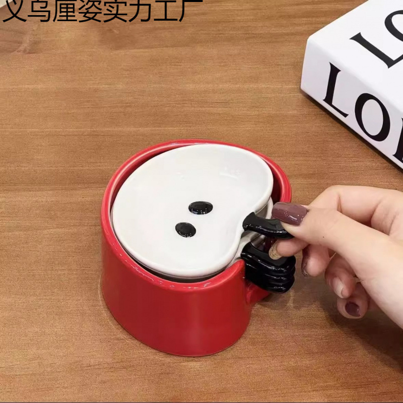 创意卡通陶瓷调味碟可爱苹果家用厨房精致高级感醋碟小吃盘|undefined
