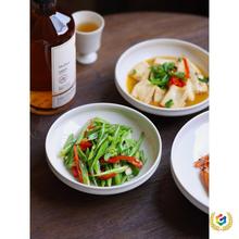 ✅草木灰家草木灰纯色果盘子圆形小盘沙拉盘餐具套装日式和风