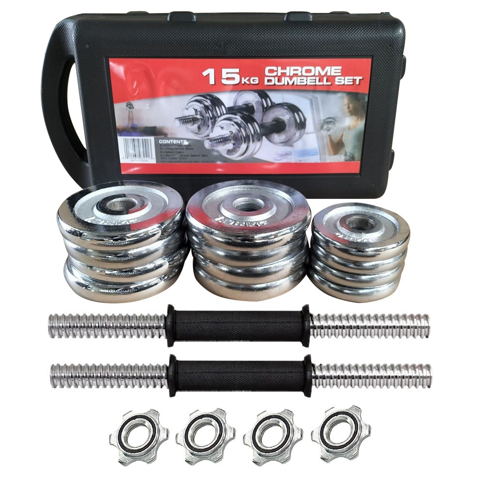 Electroplated Cast Iron Dumbbell Set for Men and Women Fitness Exercise Special Detachable Barbell Weight Training Multi-Specification Barbell