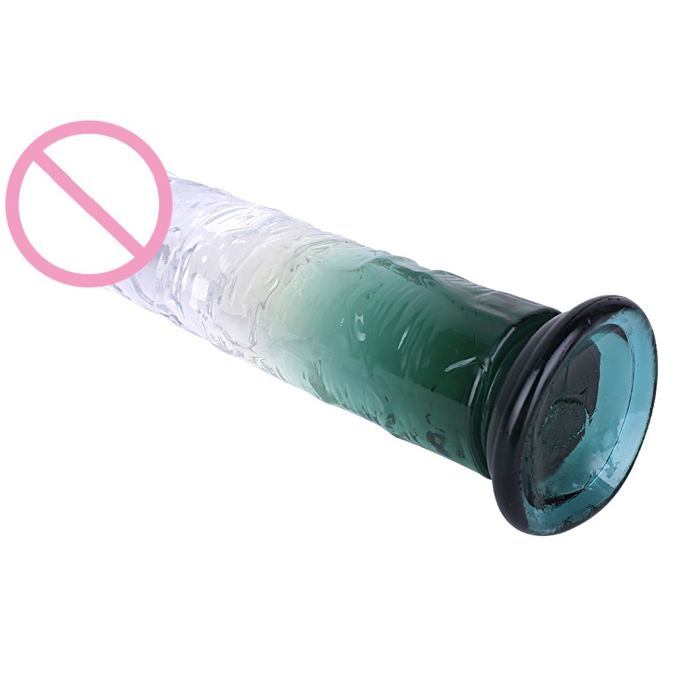 Crystal Two-Color Anal Plug Dildo, TPE Manual Masturbation Toy for Adults — detail image 9