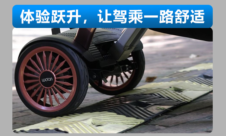 Electric Wheelchair, Electric Foldable Lightweight Intelligent Fully Automatic Mobility Scooter for the Elderly, Four-Wheel Lithium Battery Wheelchair