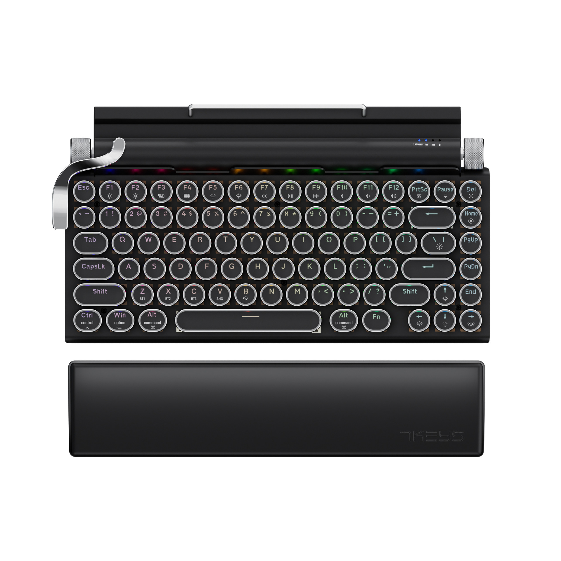 Dot retro máquina de escribir Teclado mecánico punk keycap teléfono móvil tableta MAC Bluetooth real Teclado mecánico transfronterizo
