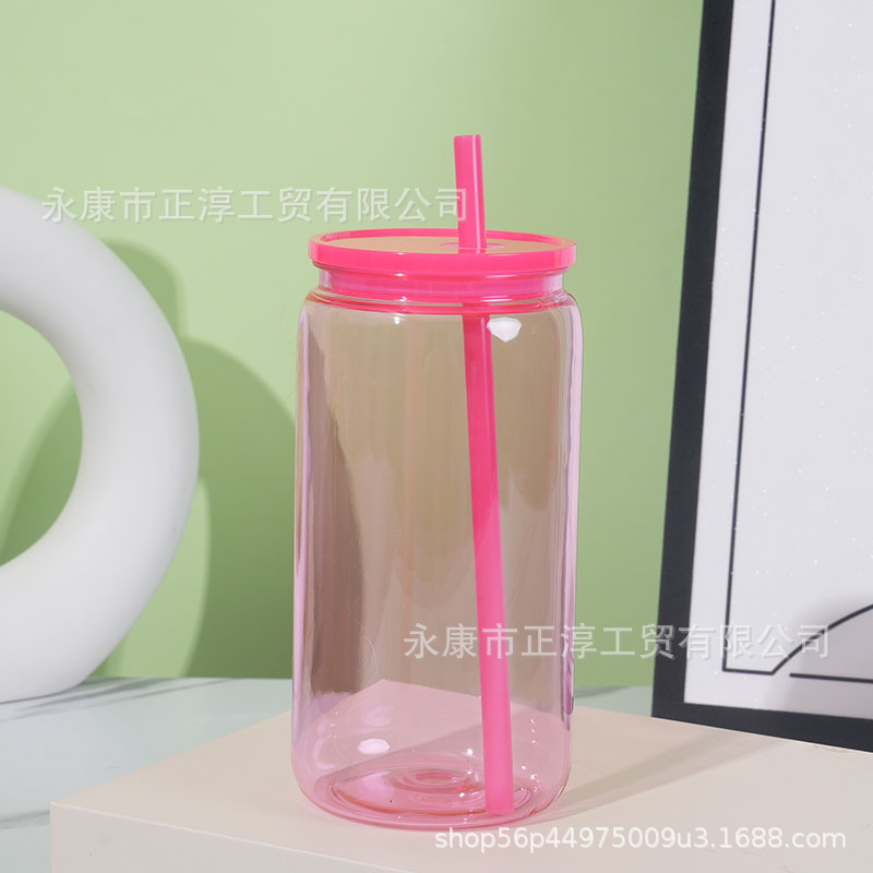 Vaso Mason de Plástico 16oz de Plástico PC, Ecológico, Monocapa, para Oficina y Hogar