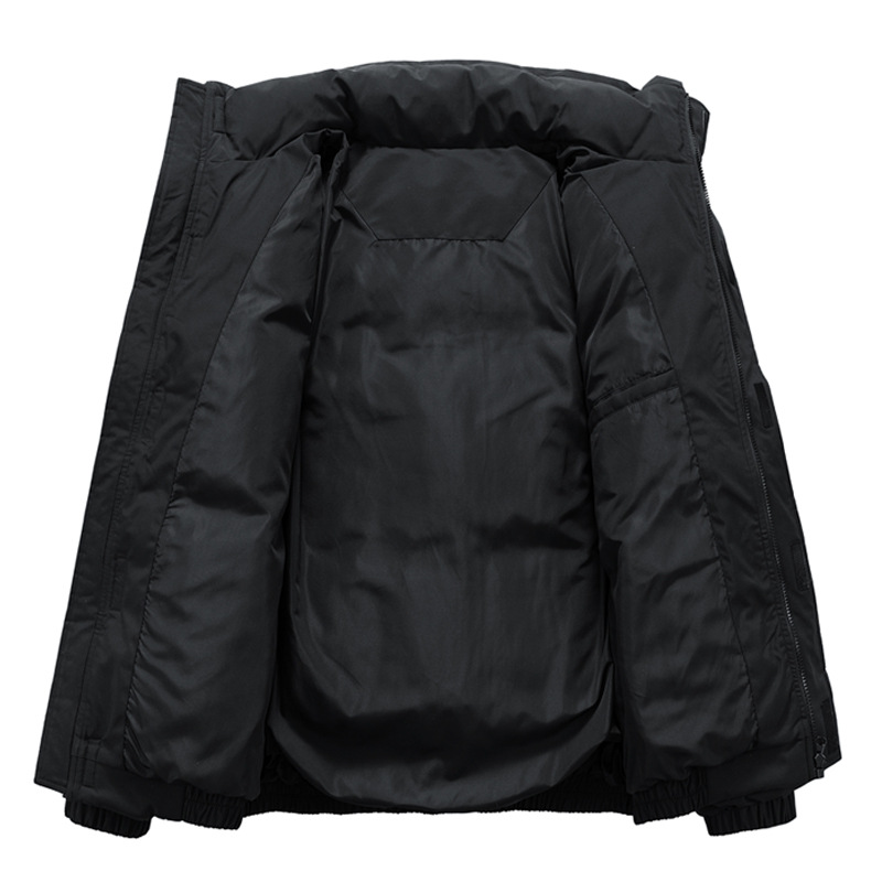 Invierno de los nuevos hombres de estilo coreano grueso cálido color sólido 85 terciopelo pato abajo collar abajo chaqueta moda pareja abrigo