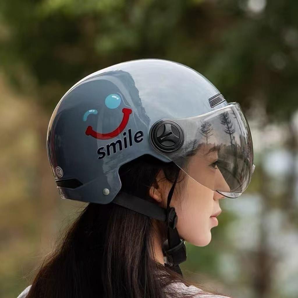 Newly certified helmets for men and women, electric vehicle and motorcycle sun protection, UV protection, autumn and winter safety helmets