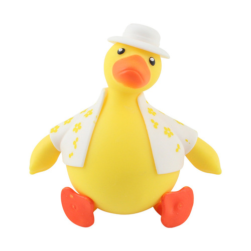 Hot-selling internet celebrity dress-up duck pinchle soft rubber decompression cartoon animal doll children's decompression toys wholesale